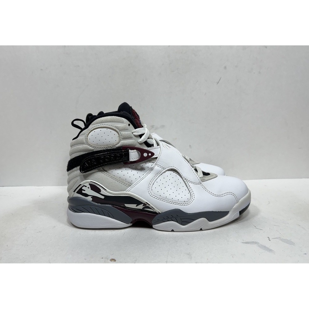 Air Jordan 8‎ Retro Burgundy White Black CI1236-104 Women's Size 6.5 Shoes